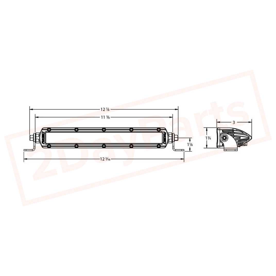 Image 1 RIGID LED Light SR2 10" Driving Amber SR Series 910622 part in Fog/Driving Lights category