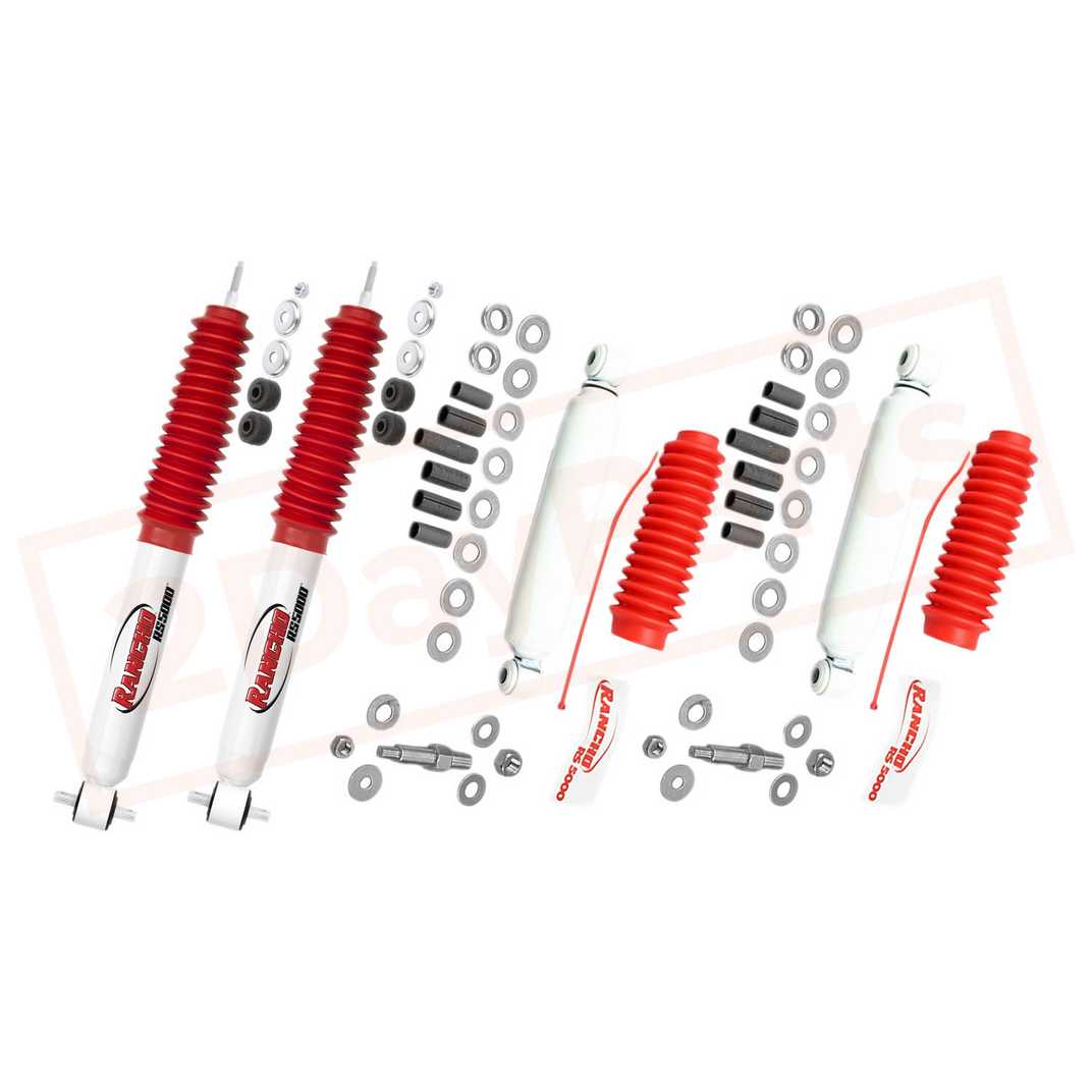 Image Kit 4 Rancho Front&Rear RS5000 Hydro Shocks for Toyota Tacoma 5-LUG 2WD 95-04 part in Shocks & Struts category