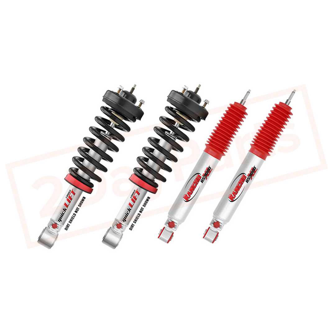 Image Kit of 4 Rancho 2.5" Front & 0" Rear Strut & RS9000XL shocks for 07-21 Tundra 4WD part in Shocks & Struts category