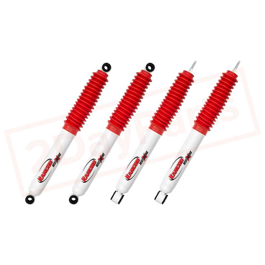 Image Kit of 4 Rancho Front & Rear RS5000X Gas Shocks for 87-95 Jeep Wrangler 4WD part in Shocks & Struts category