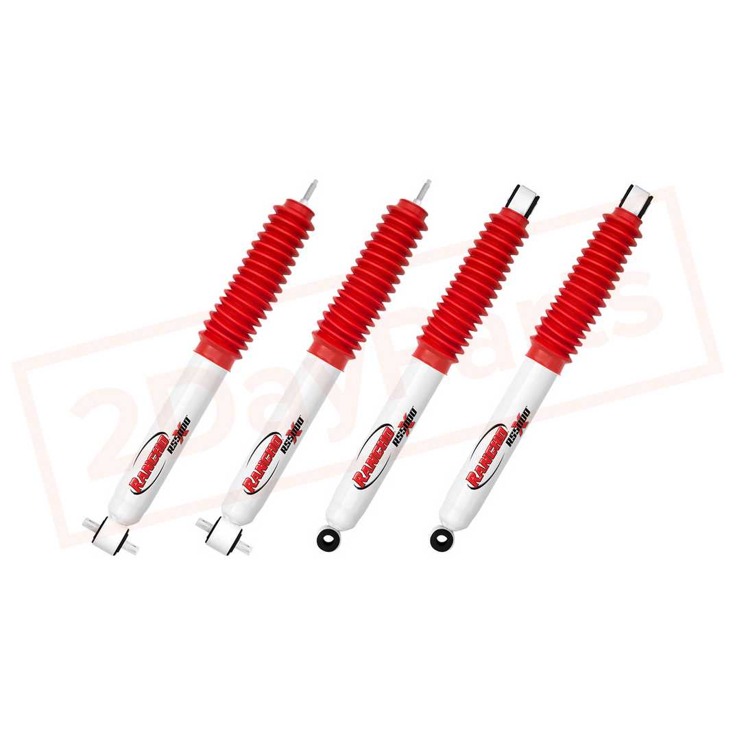 Image Kit of 4 Rancho Front & Rear RS5000X Gas Shocks for 93-98 Jeep Grand Cherokee 4WD part in Shocks & Struts category