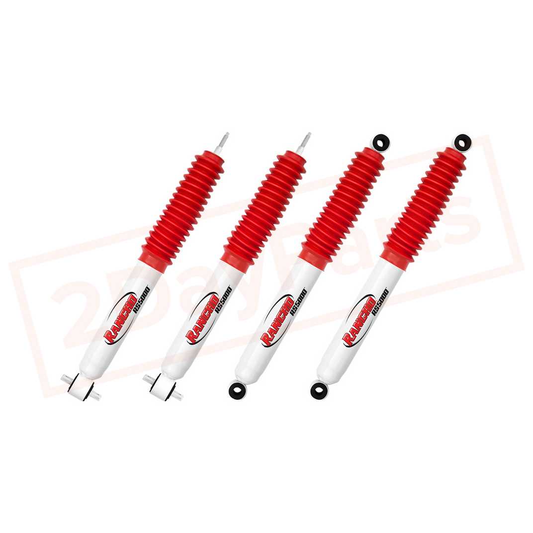 Image Kit of 4 Rancho Front & Rear RS5000X Gas Shocks for Dodge D150 2WD 77-93 part in Shocks & Struts category