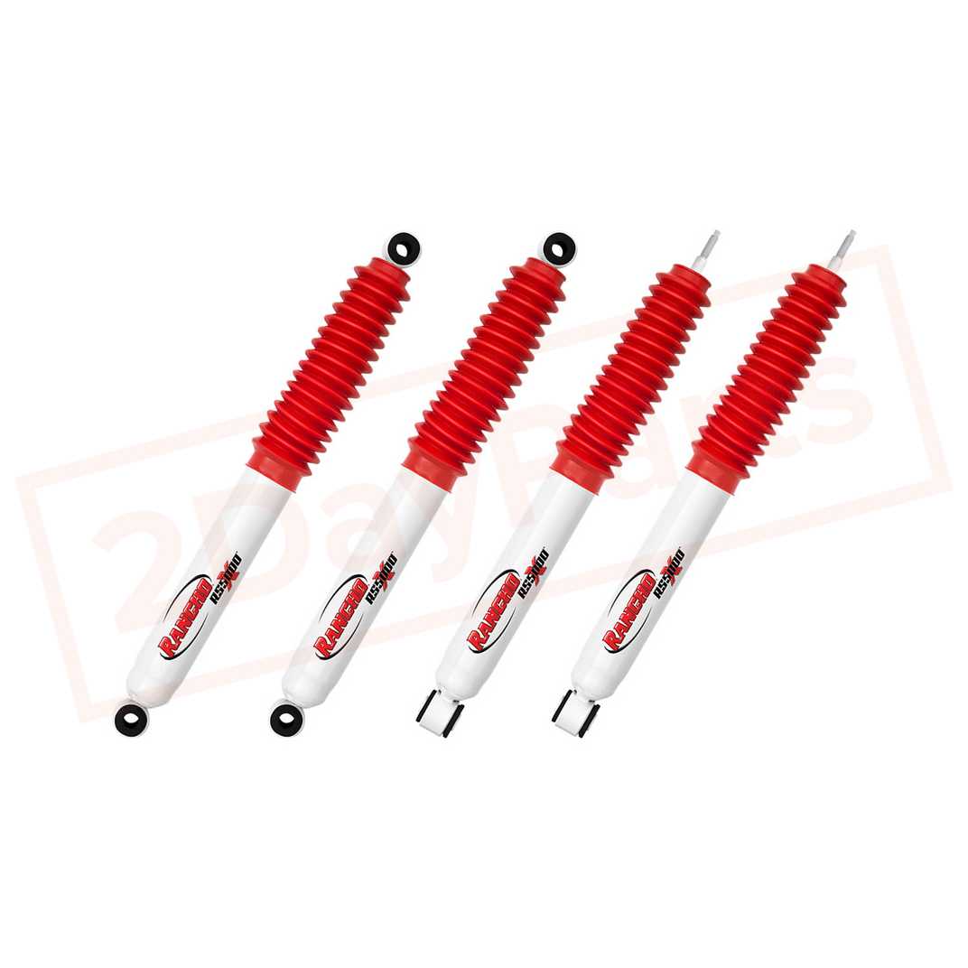 Image Kit of 4 Rancho Front & Rear RS5000X Gas Shocks for Nissan Frontier 2WD 98-04 part in Shocks & Struts category