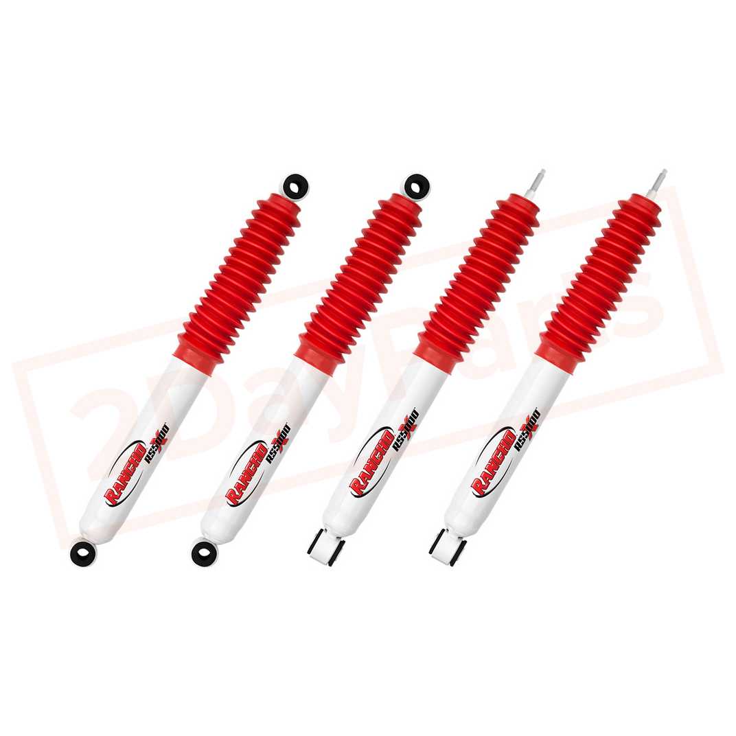 Image Kit of 4 Rancho Front & Rear RS5000X Gas Shocks for Nissan Frontier 4WD 00-04 part in Shocks & Struts category