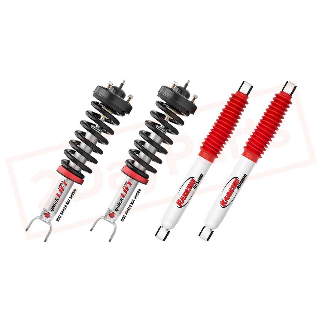 Image Kit of 4 Rancho Front & Rear Strut RS5 for 09-18 Ram 15 part in Shocks & Struts category