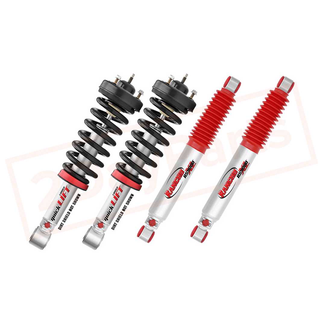Image Kit of 4 Rancho Front & Rear Strut & RS9000XL shocks for 95-04 Tacoma 2WD part in Shocks & Struts category