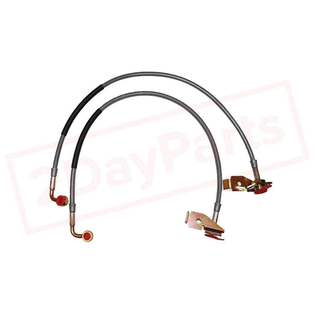 Image Rancho Front Brake Hose Set for 2018 Jeep Wrangler JK part in Brake Lines category