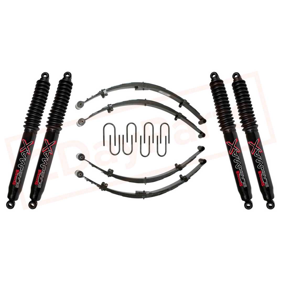 Image Skyjacker 3.5-4" Suspension Lift Kit with Black MAX Shocks for Jeep CJ7 1976-86 part in Lift Kits & Parts category