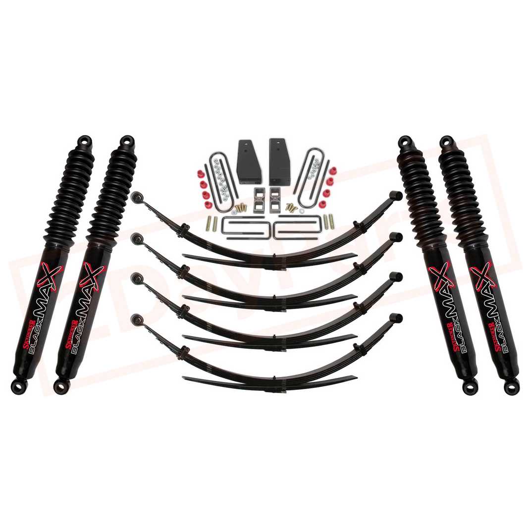 Image Skyjacker 4" Suspension Lift System + Black MAX Shocks for Ford F-350 1980-1985 part in Lift Kits & Parts category