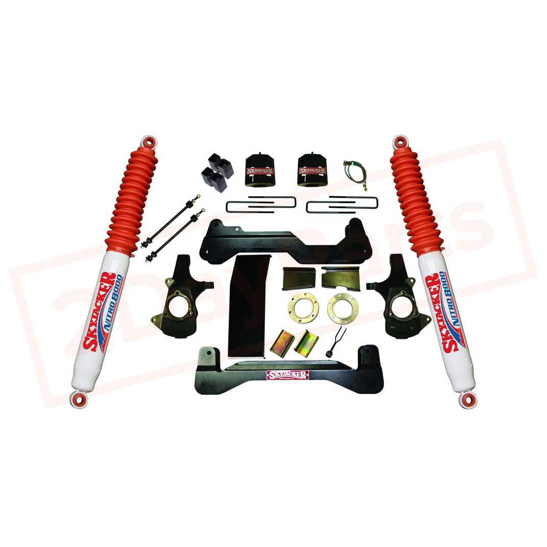 Image Skyjacker 6" Suspension Lift Kit+ Shocks for Chevrolet Silverado 1500 2007-12 part in Lift Kits & Parts category