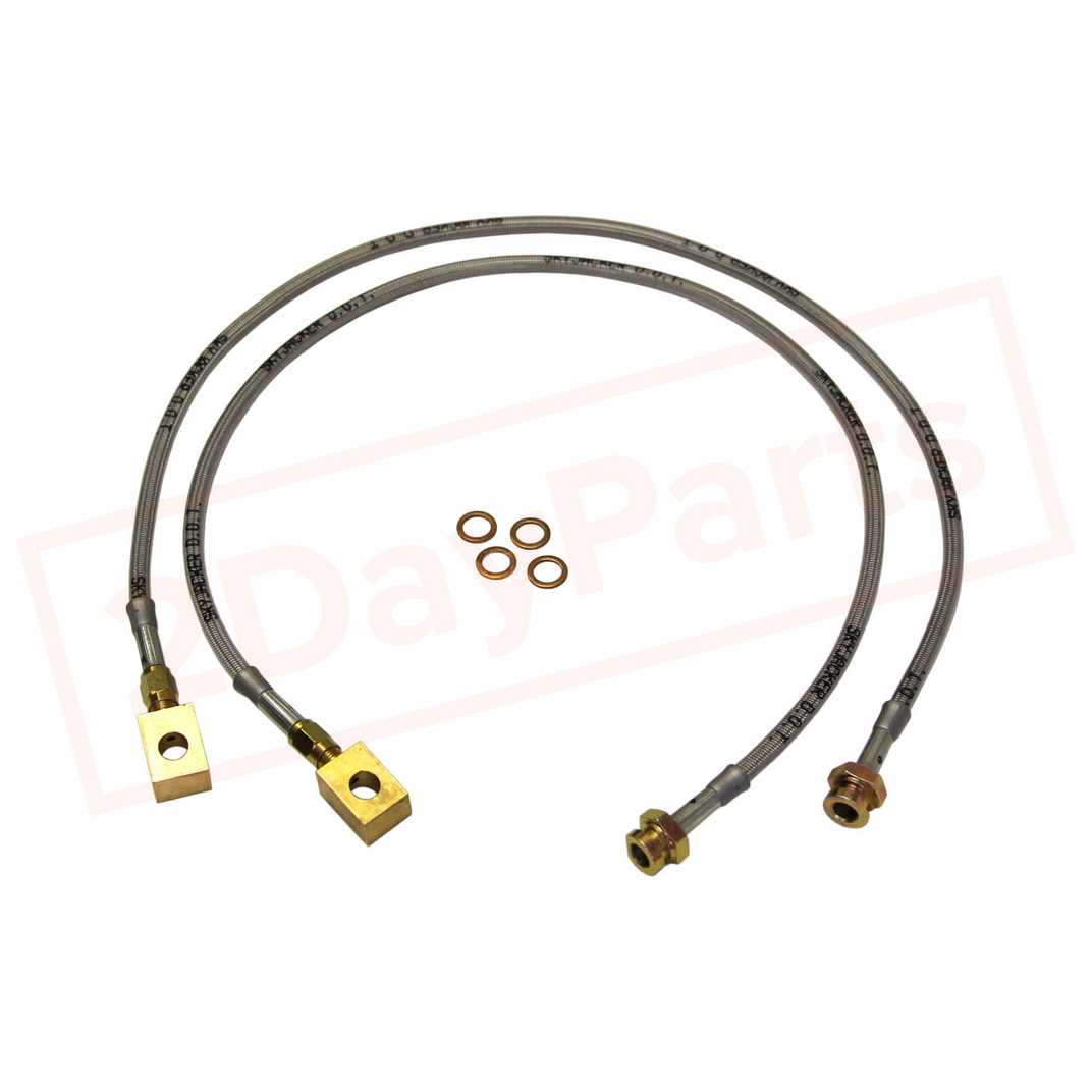 Image Skyjacker Stainless Steel Brake Line Front for Chevrolet Blazer 1987-1991 4WD part in Brake Hoses category