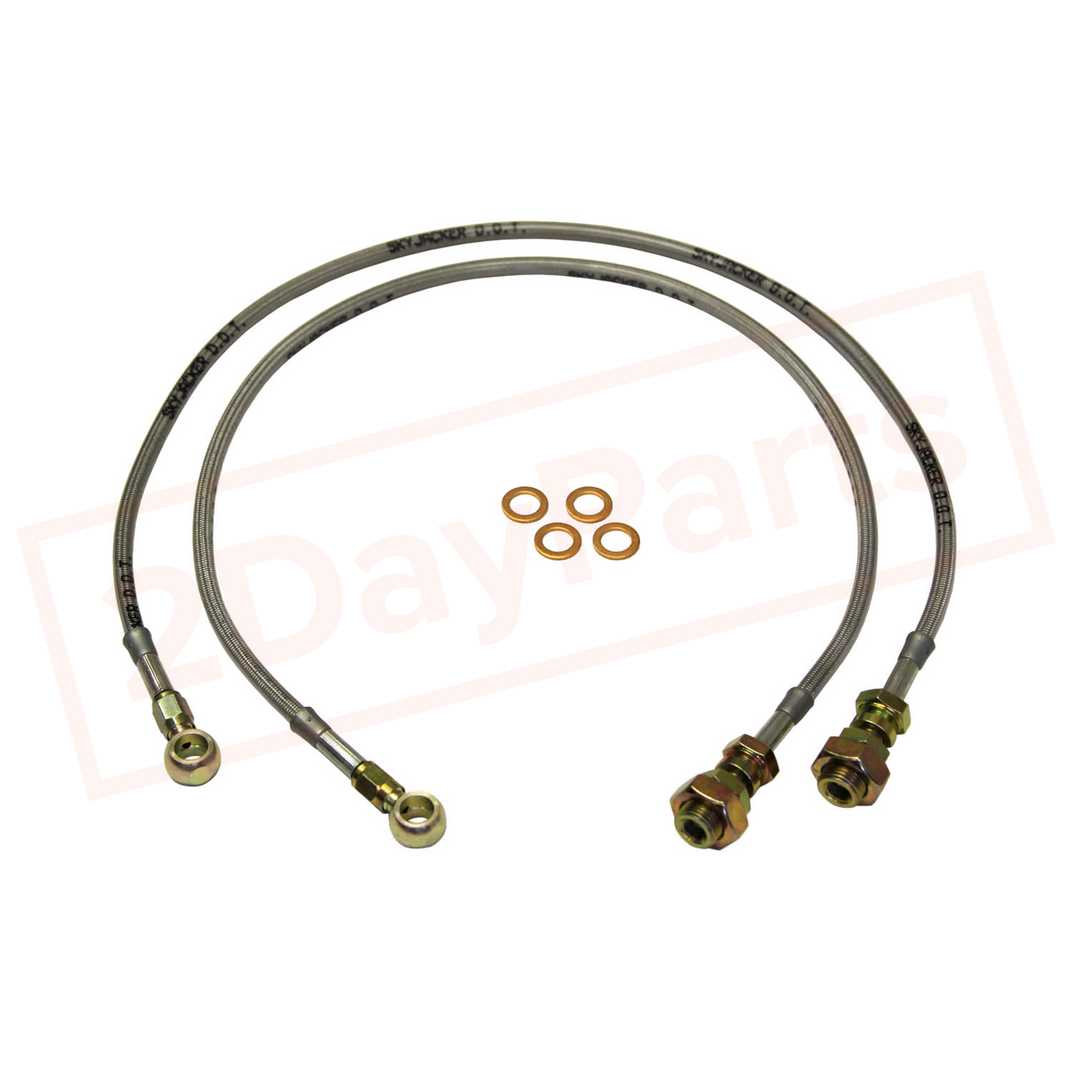 Image Skyjacker Stainless Steel Brake Line Front for Chevrolet K10 Suburban 70-78 4WD part in Brake Hoses category