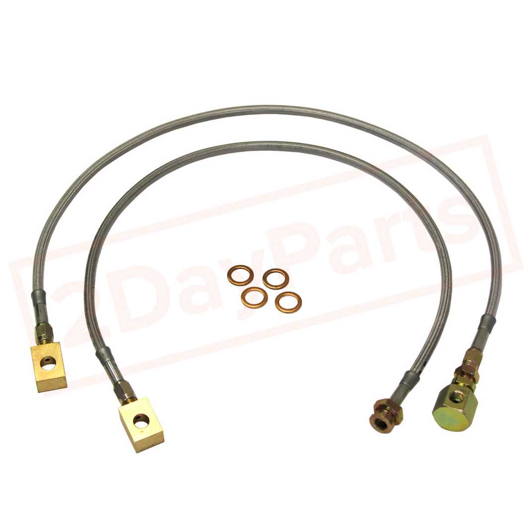 Image Skyjacker Stainless Steel Brake Line Front for Ford Bronco II 1989-1990 part in Brake Hoses category