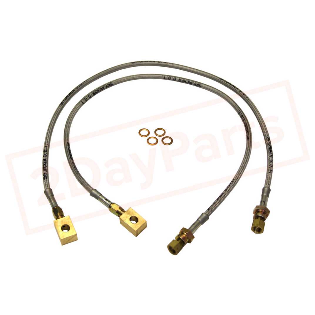 Image Skyjacker Stainless Steel Brake Line Front for Ford F-250 1976-1979 4WD part in Brake Hoses category