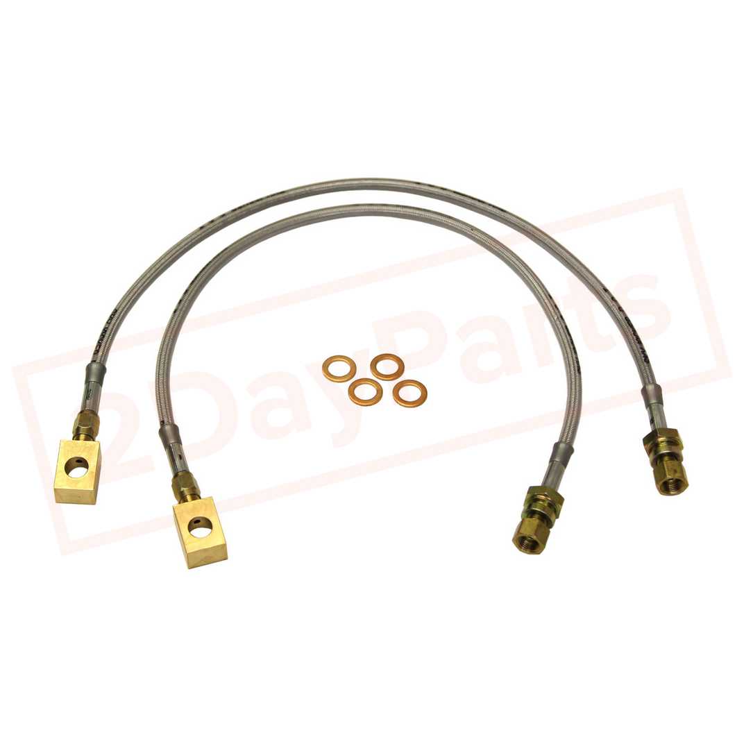 Image Skyjacker Stainless Steel Brake Line Front for International Scout II 75-80 4WD part in Brake Hoses category