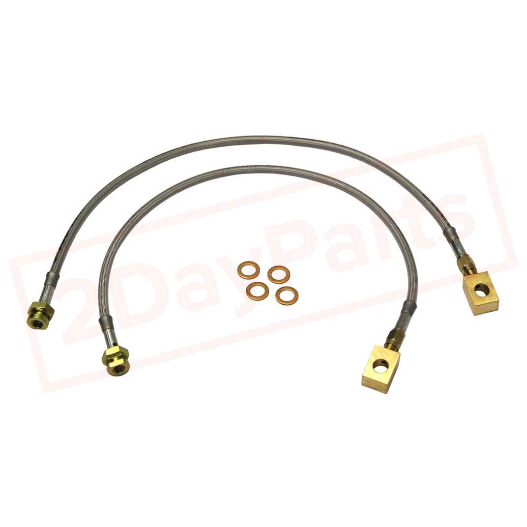 Image Skyjacker Stainless Steel Brake Line Front for Jeep Cherokee 1975-1978 4WD part in Brake Hoses category