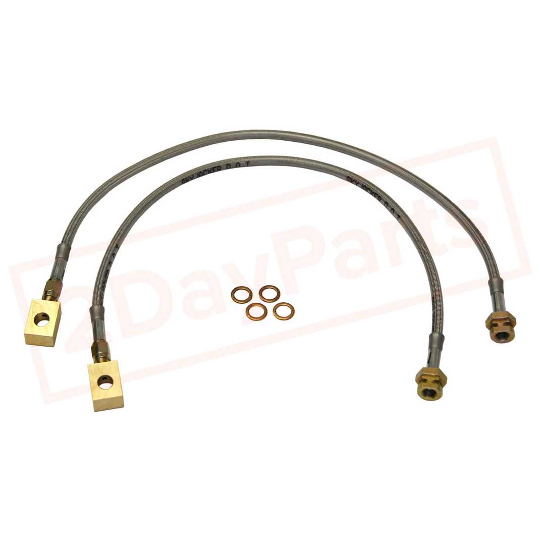 Image Skyjacker Stainless Steel Brake Line Front for Jeep Cherokee 1979-1983 4WD part in Brake Hoses category