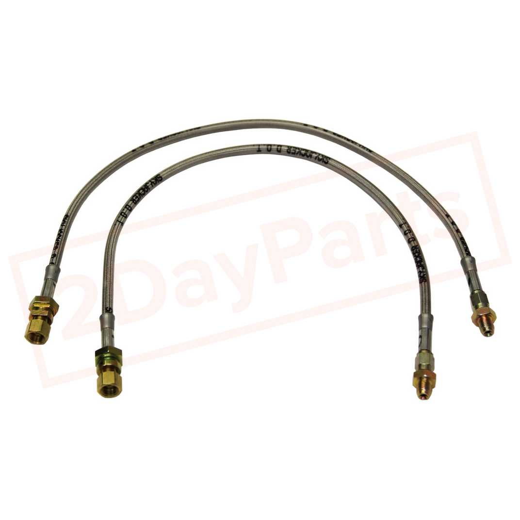 Image Skyjacker Stainless Steel Brake Line Front for Jeep CJ5 1967-1973 4WD part in Brake Hoses category