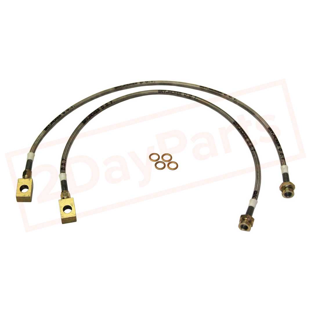 Image Skyjacker Stainless Steel Brake Line Front for Jeep CJ5 1982-1983 4WD part in Brake Hoses category