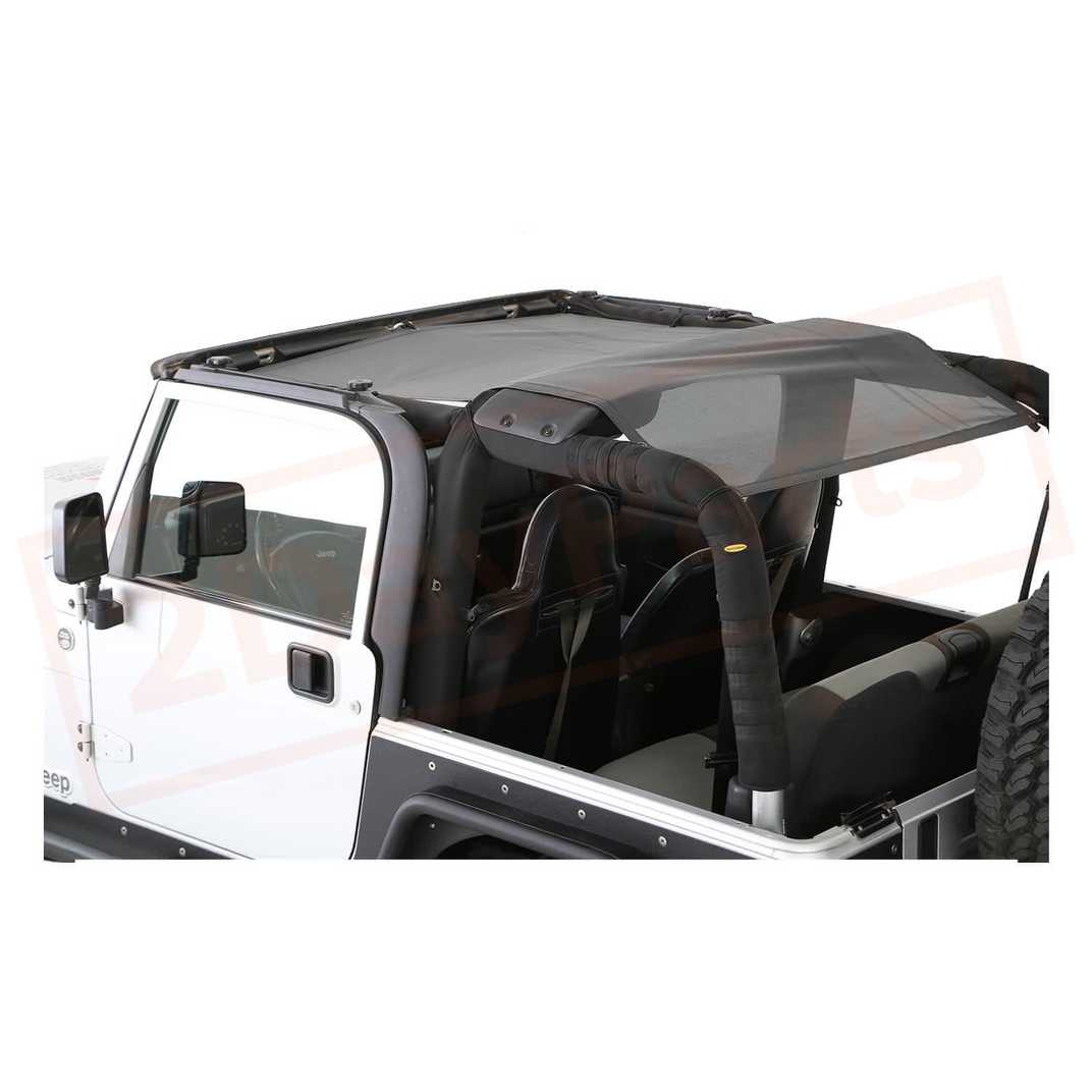 Image Smittybilt Bikini Top Cloak Black PVC for Jeep Wrangler 97-06 part in Sunroof, Convertible & Hardtop category