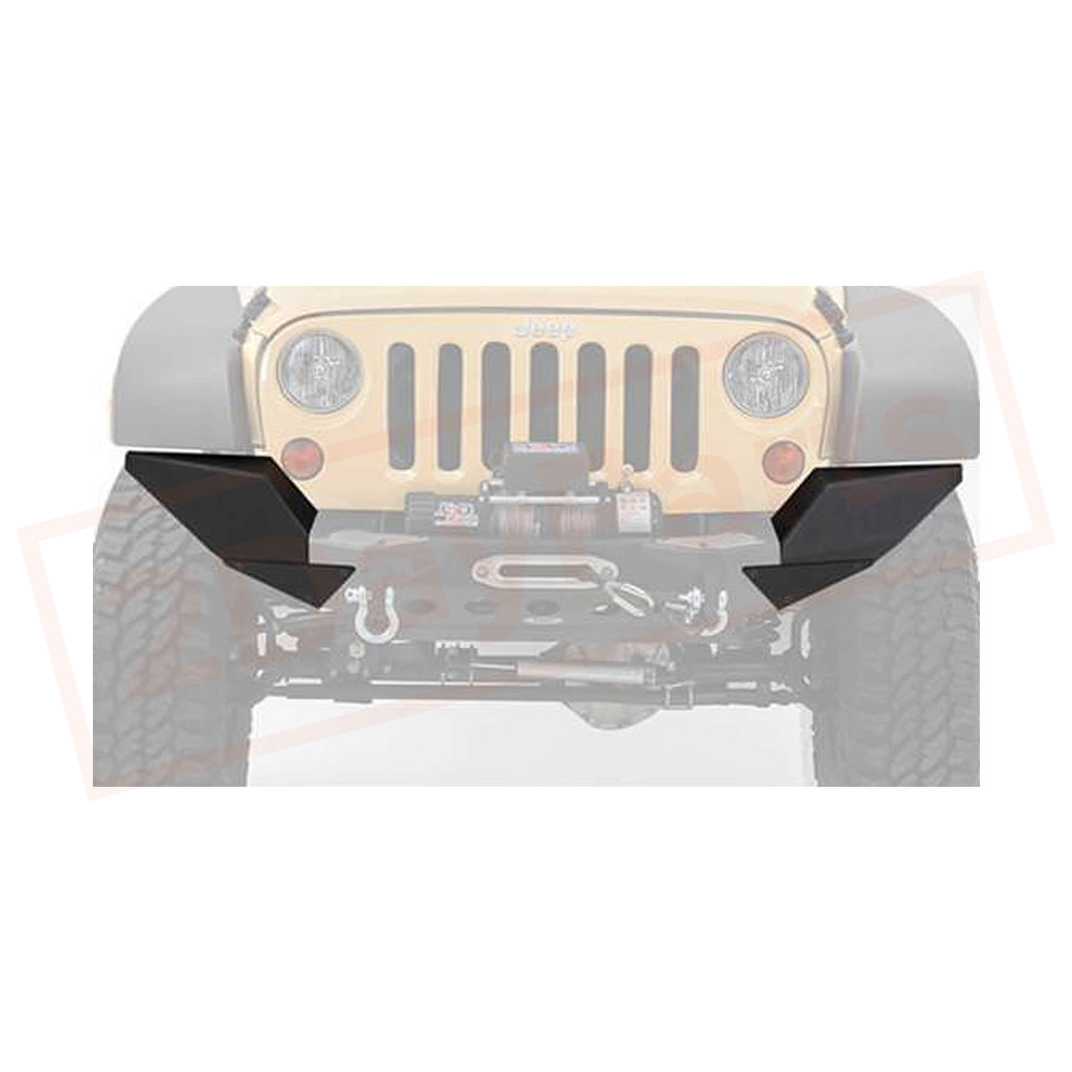 Image Smittybilt Bumper End Mid Width Black Steel for Jeep Wrangler 07-16 part in Bumpers & Parts category