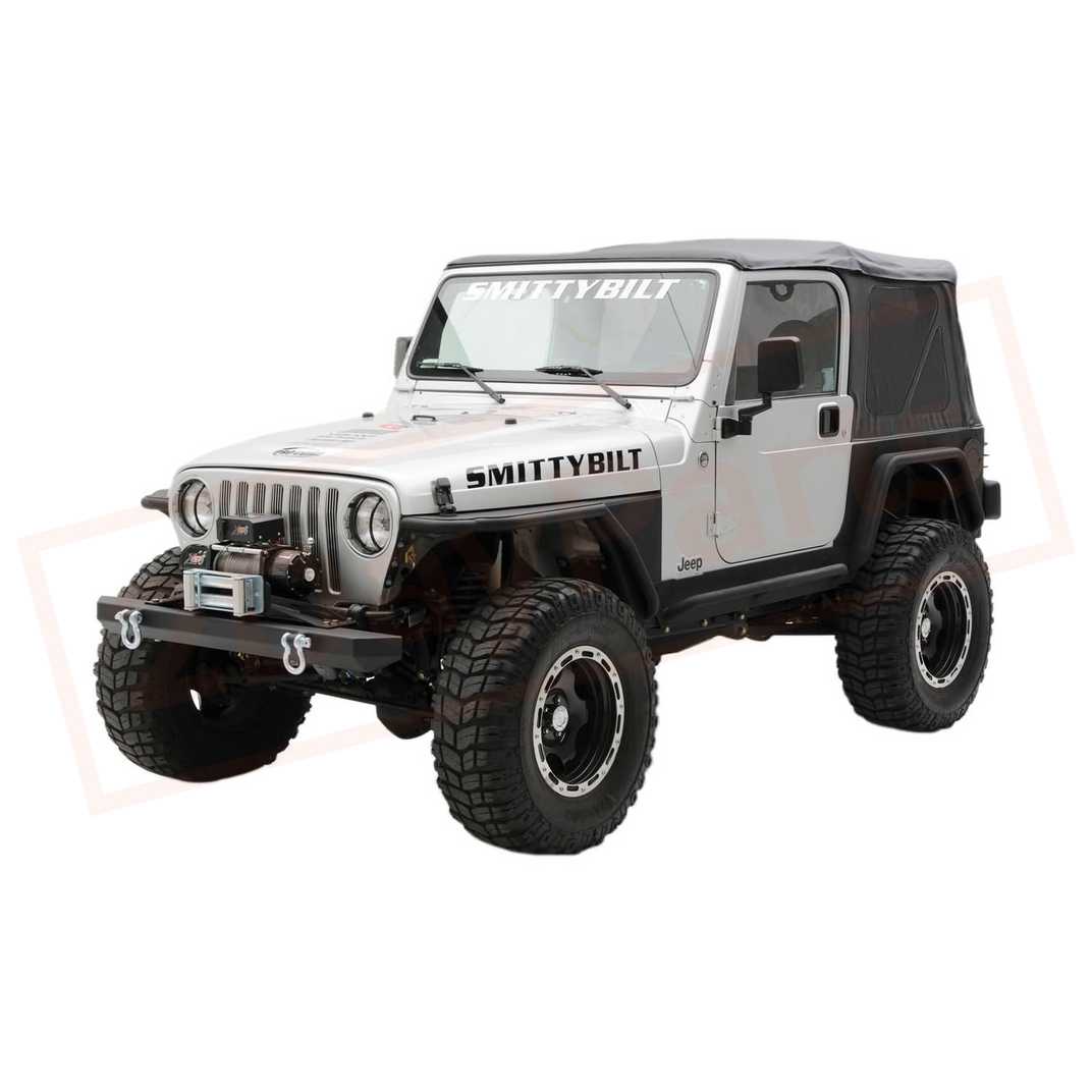 Image Smittybilt Bumper SRC Classic Matte Black Steel for Jeep Wrangler 76-06 part in Bumpers & Parts category