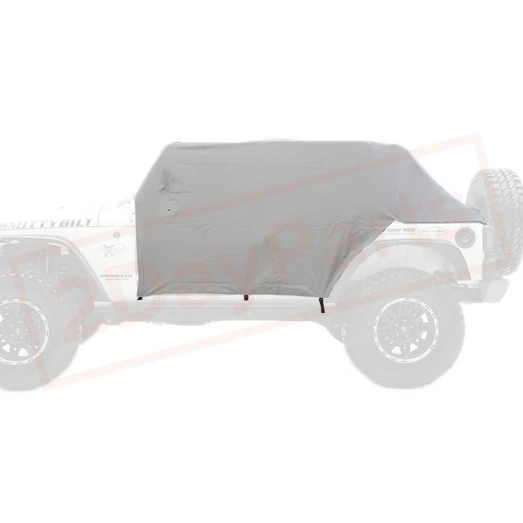 Image Smittybilt Cab Cover With Door Flaps Gray Polypropylene for Jeep CJ7 76-86 part in Car Covers category