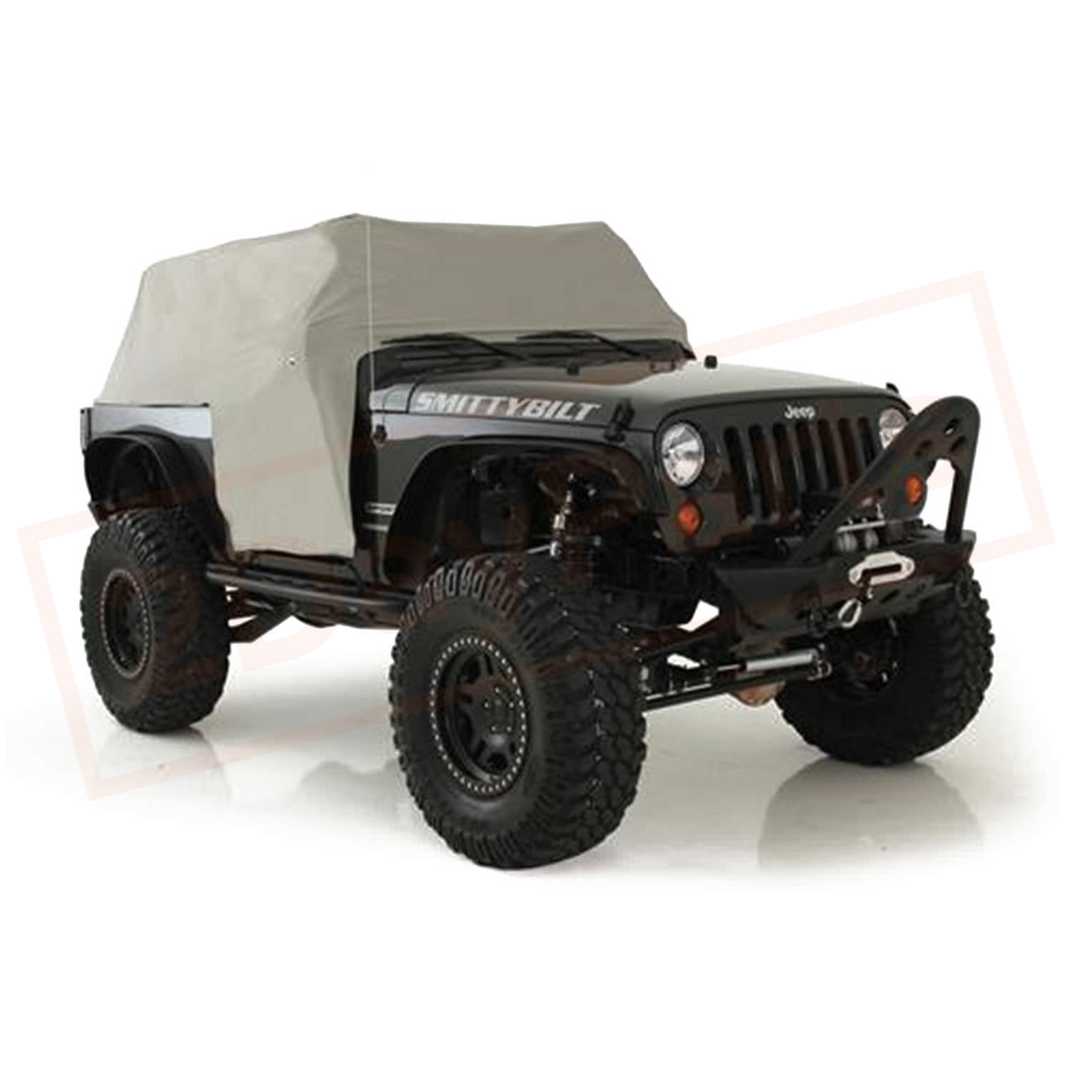 Image Smittybilt Cab Cover With Door Flaps Polypropylene fits Jeep Wrangler 07-16 part in Car Covers category