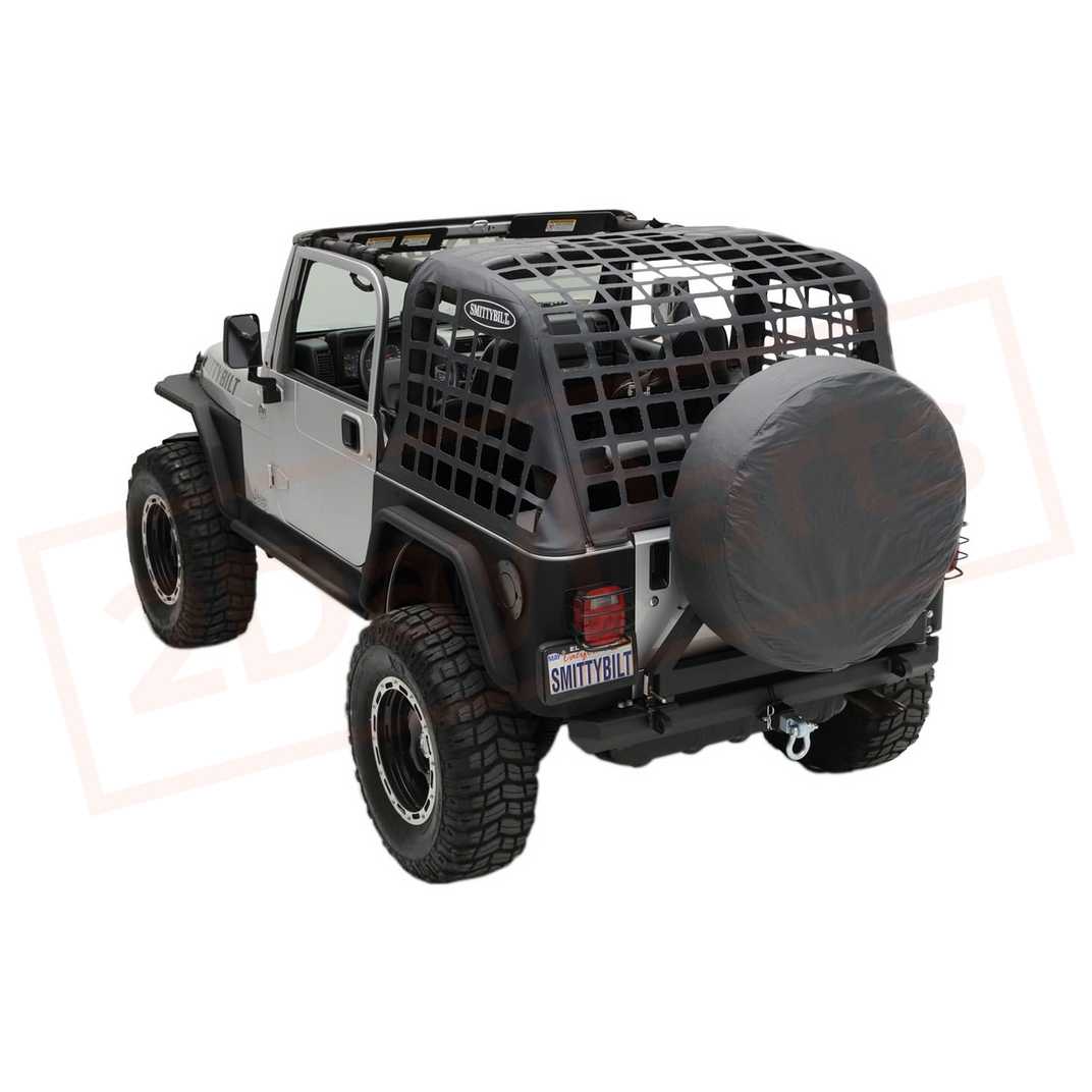 Image Smittybilt Exterior Cargo Net C-RES Matte Black for Jeep Wrangler 97-06 part in Car Covers category