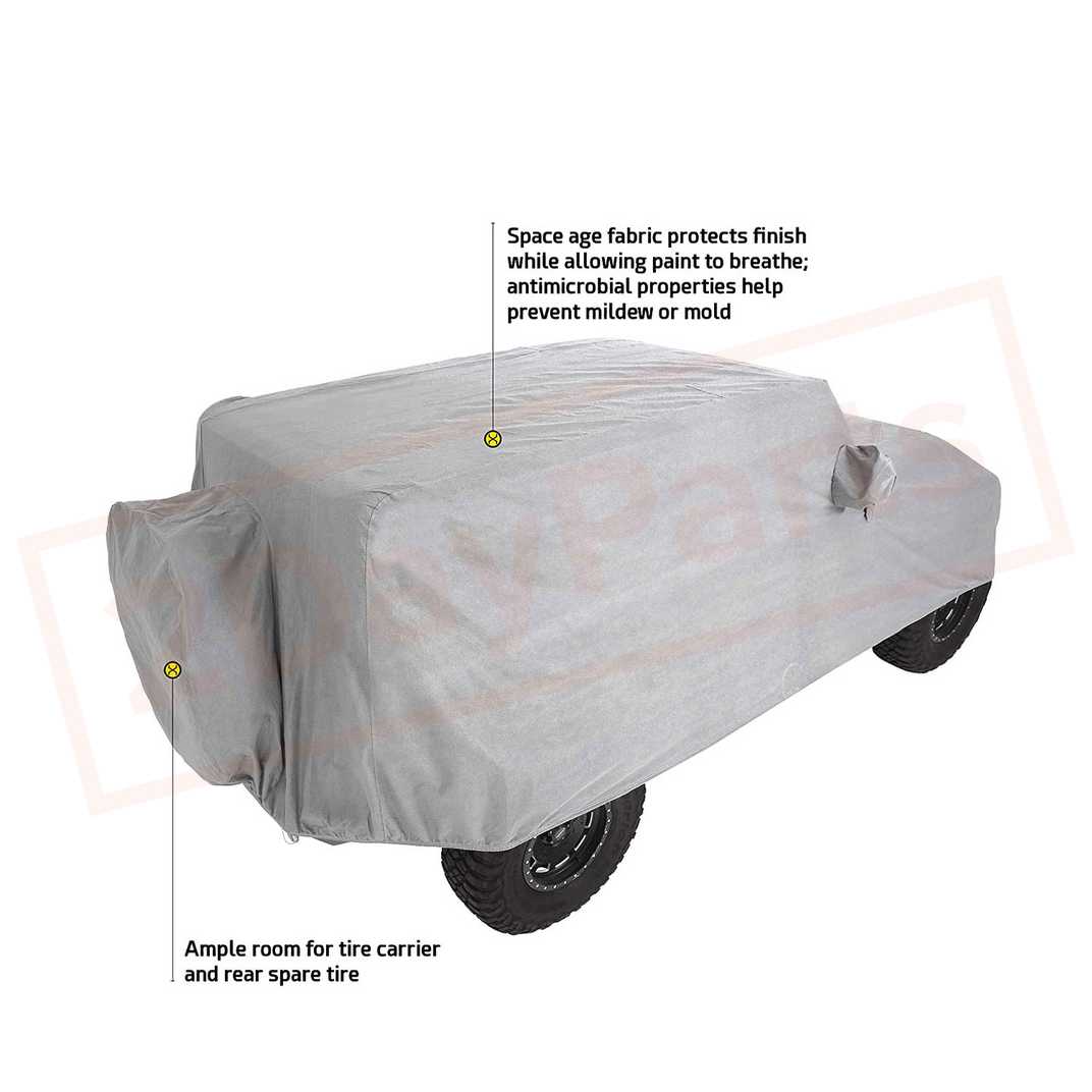 Image 2 Smittybilt Full Climate Cover for 2018-2019 Jeep Wrangler part in Car Covers category