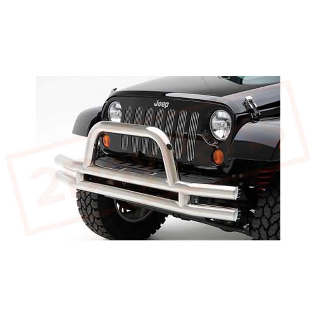 Image Smittybilt Grille Insert Bar Style Black for Jeep Wrangler 07-16 part in Grilles category