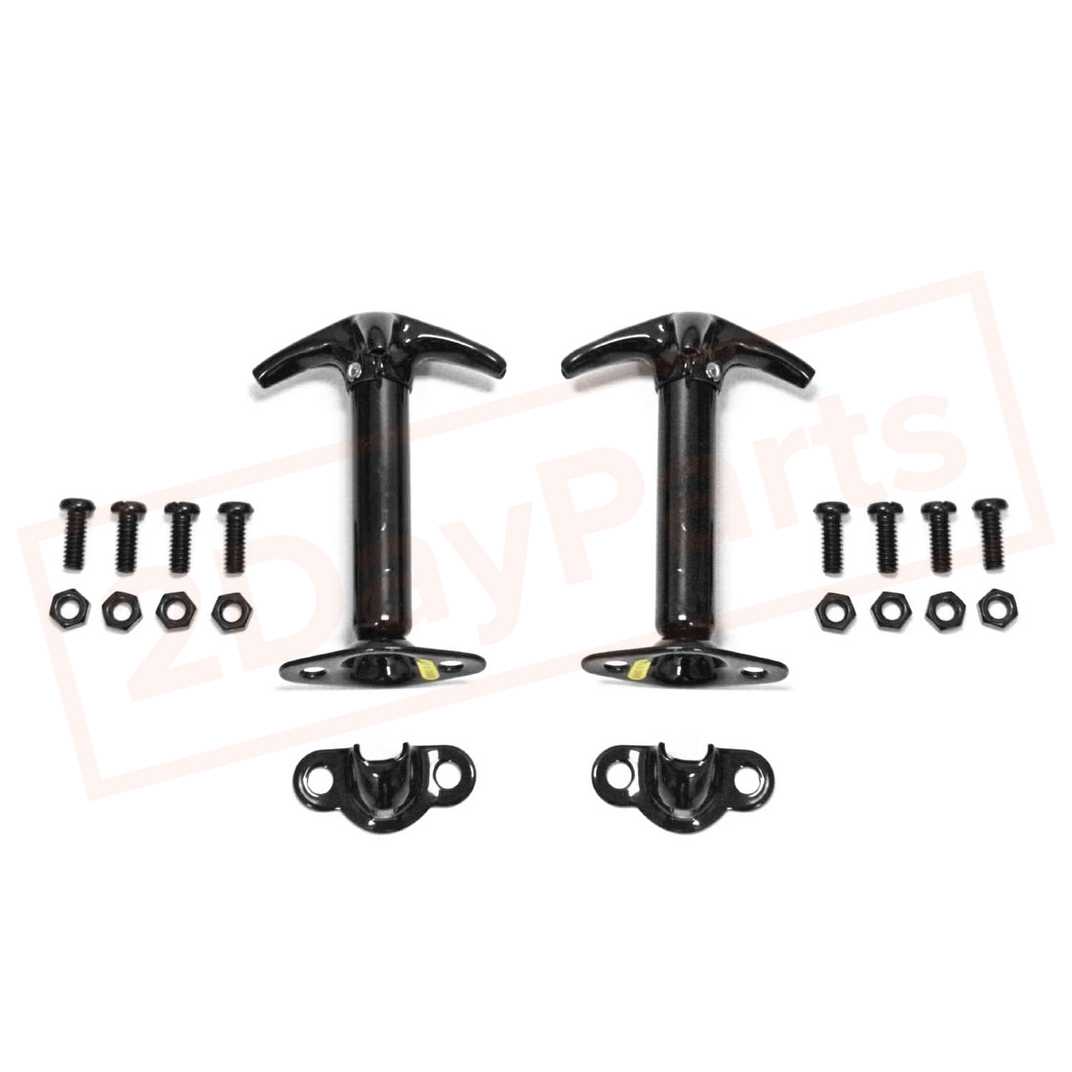 Image Smittybilt Hood Latch Black Steel for Jeep CJ & Wrangler 41-95 part in Hoods category