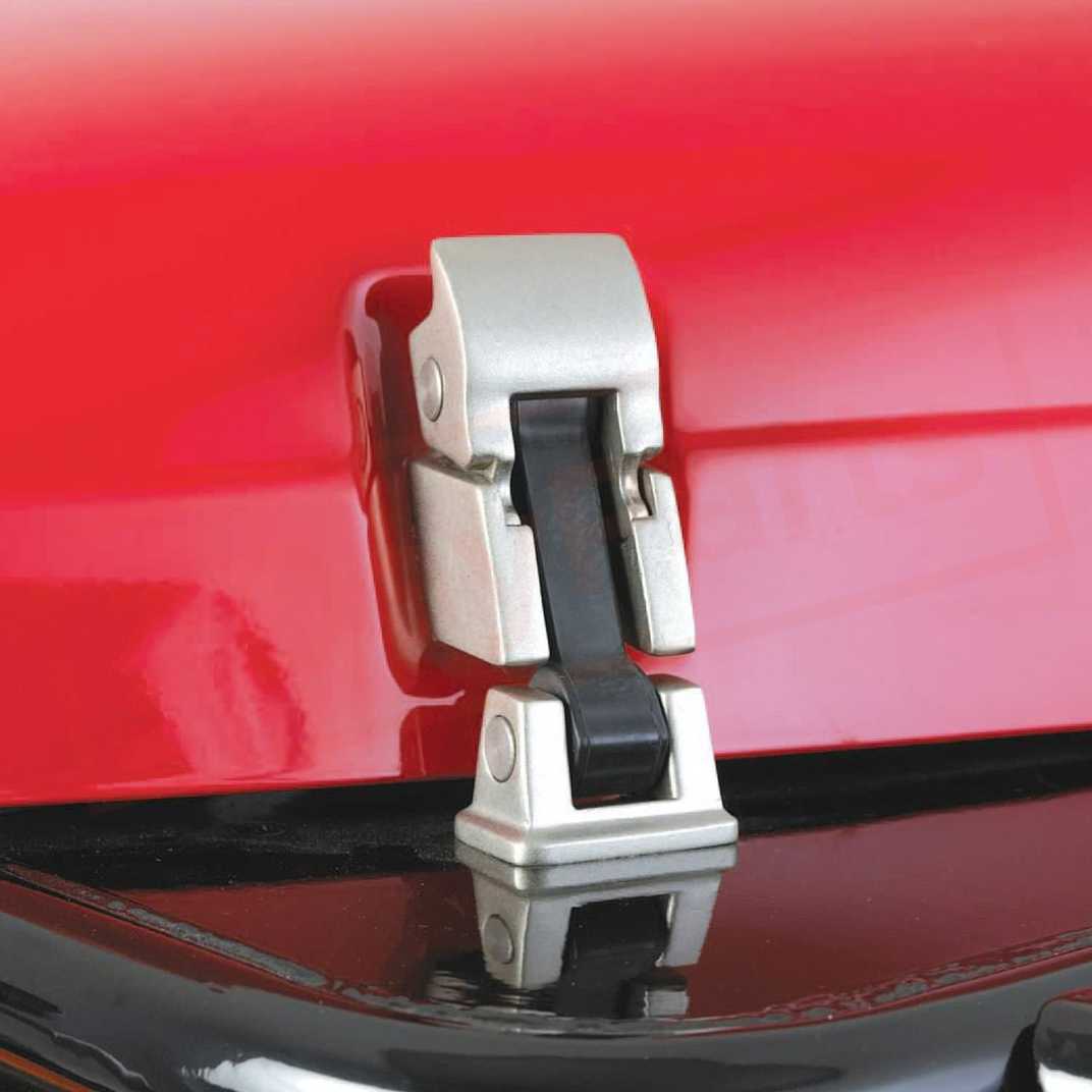 Image Smittybilt Hood Latch Polished Silver for Jeep Wrangler 97-06 part in Hoods category