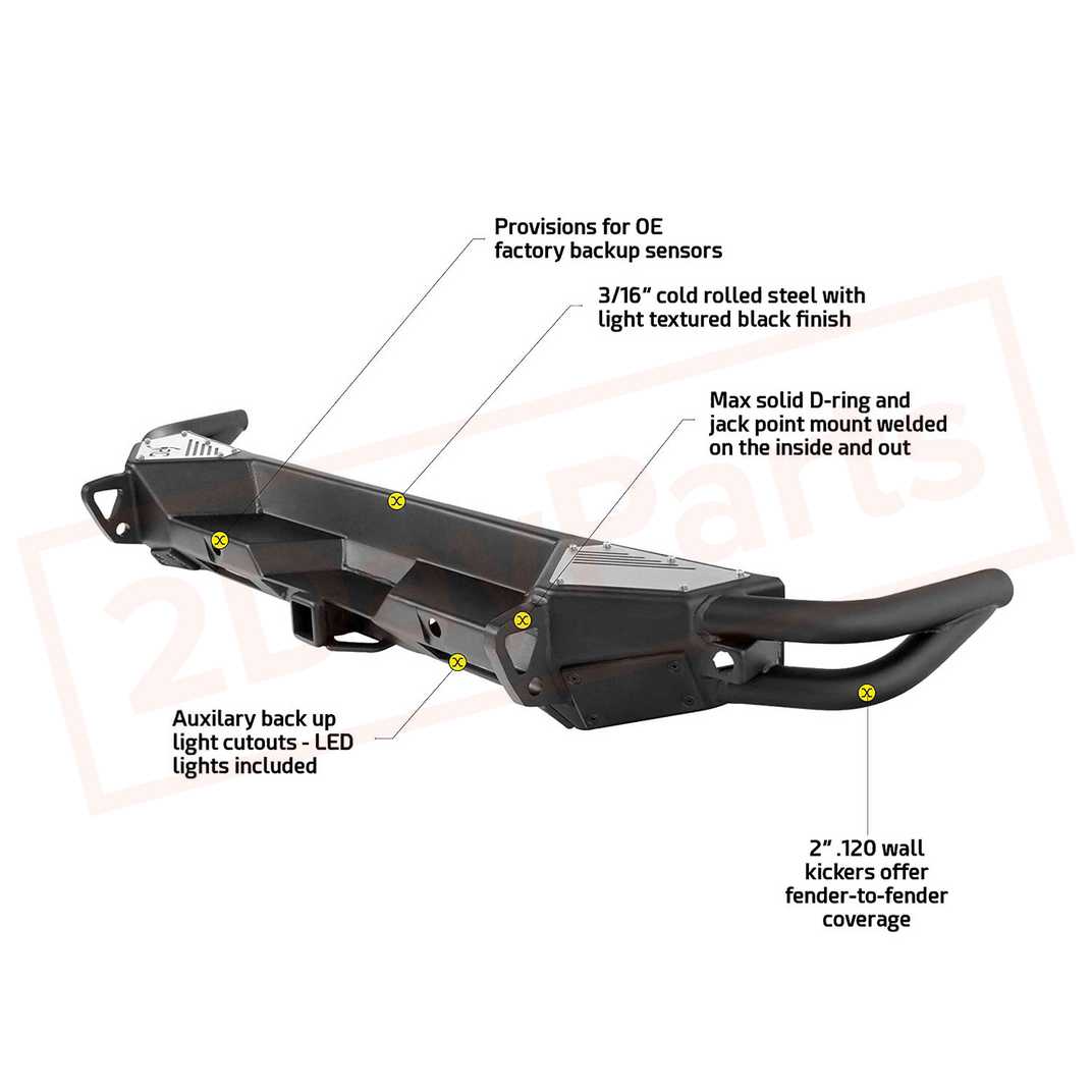 Image 1 Smittybilt Rear Bumper Gen2 Reciever Hitch fits Jeep Wrangler 2018 part in Bumpers & Parts category