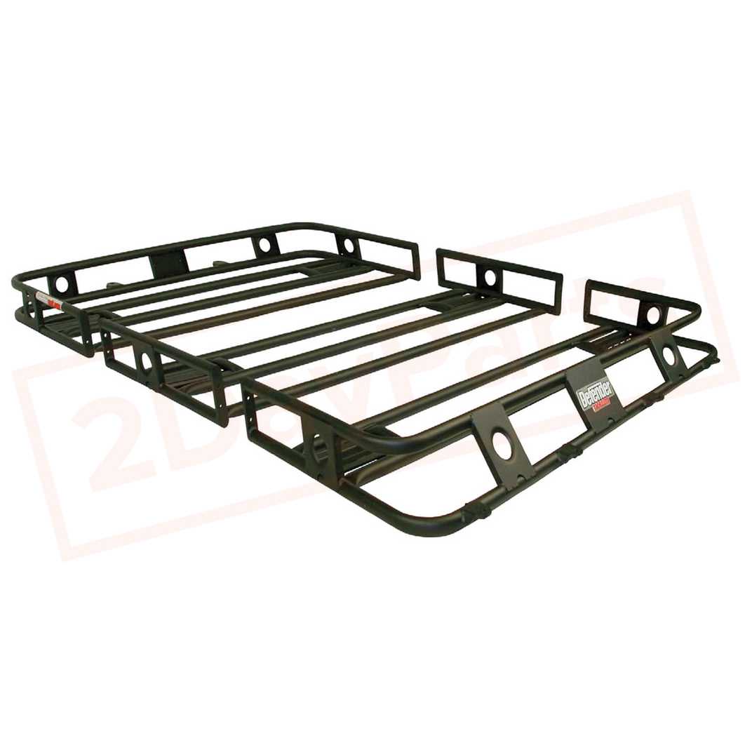 Image Smittybilt Roof Basket Defender Black Steel for Jeep Wrangler 2007-2013 part in Racks category