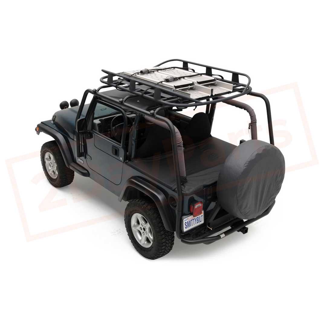 Image Smittybilt Roof Rack Direct-Fit Black Steel for Jeep Wrangler 87-95 part in Racks category