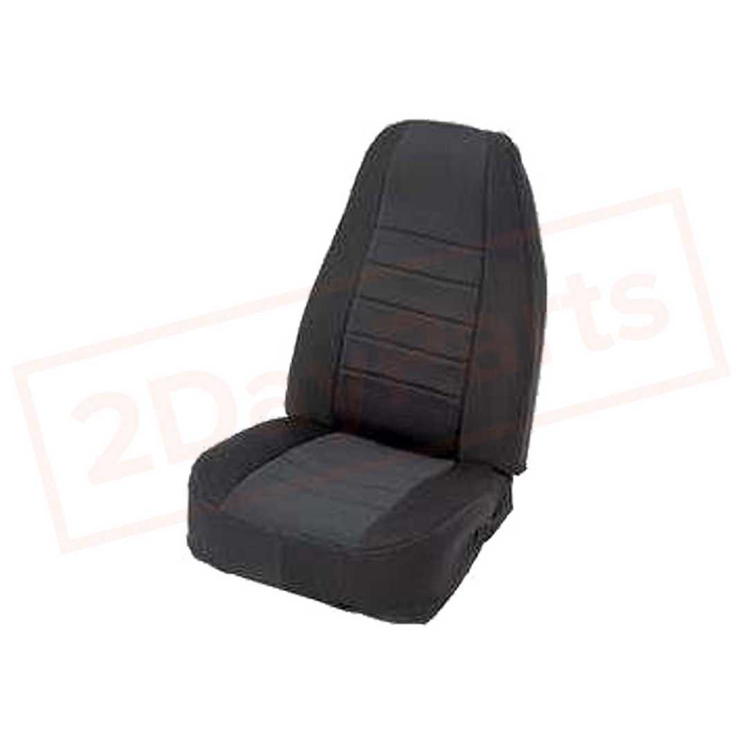 Image Smittybilt Seat Cover Bucket Black Sides/ Black Center for Jeep 07-12 part in Sunroof, Convertible & Hardtop category