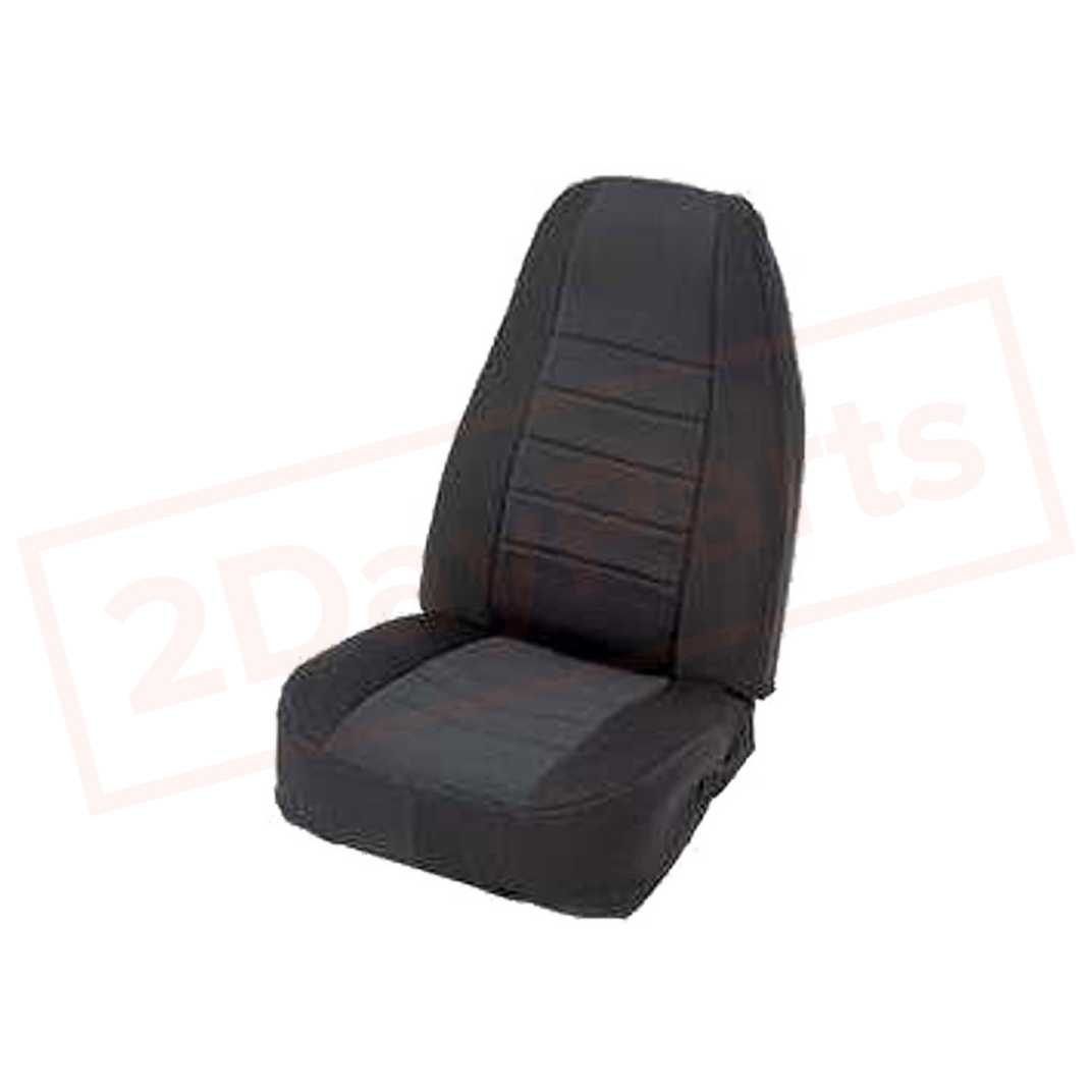 Image Smittybilt Seat Cover Bucket Black Sides/ Black Center for Jeep 13-16 part in Sunroof, Convertible & Hardtop category