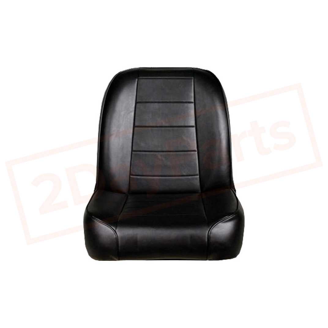Image Smittybilt Seat Non-Reclining Black Vinyl for Jeep CJ 55-76 part in Seats category