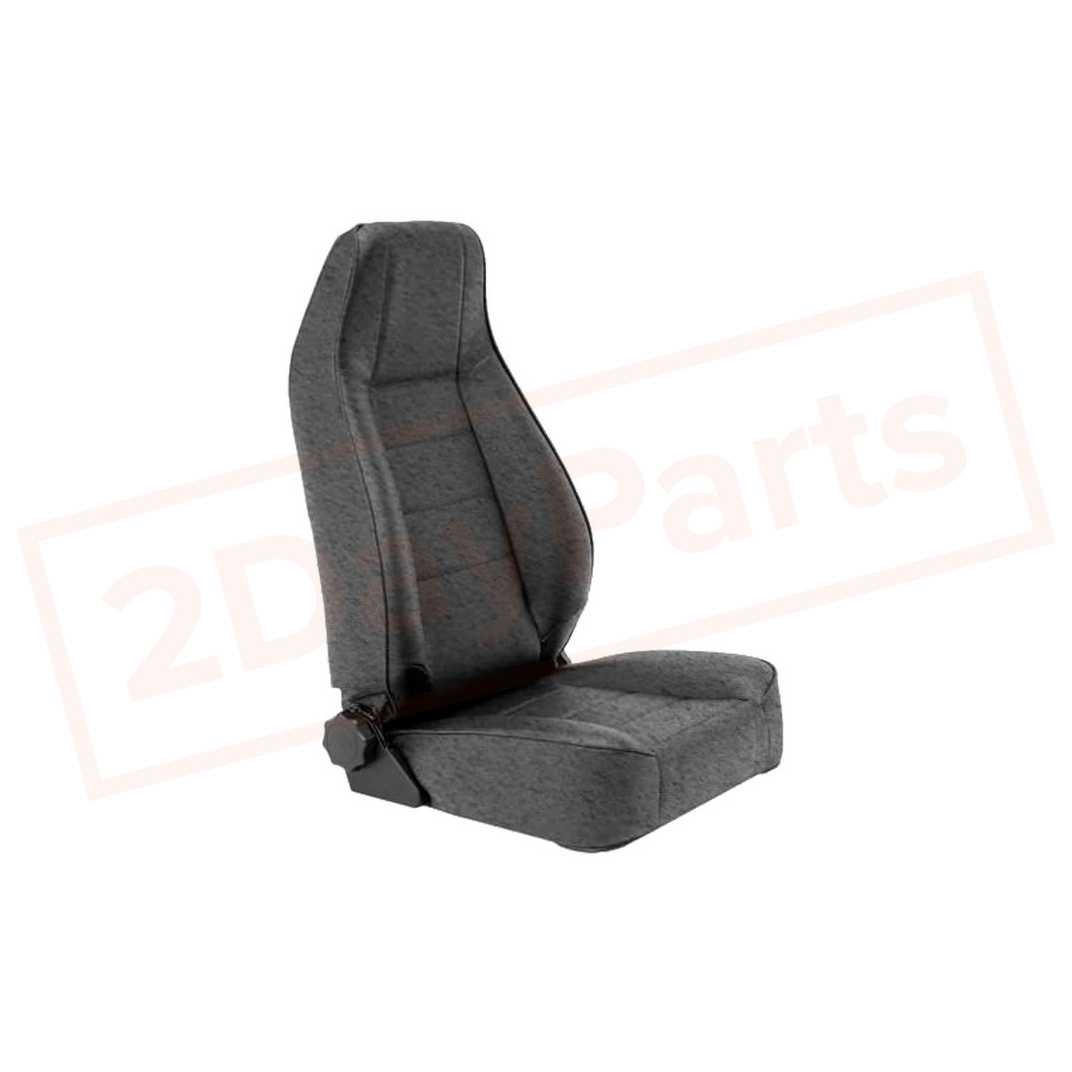 Image Smittybilt Seat Reclining Denim Black Fabric for Jeep CJ & Wrangler 76-14 part in Seats category