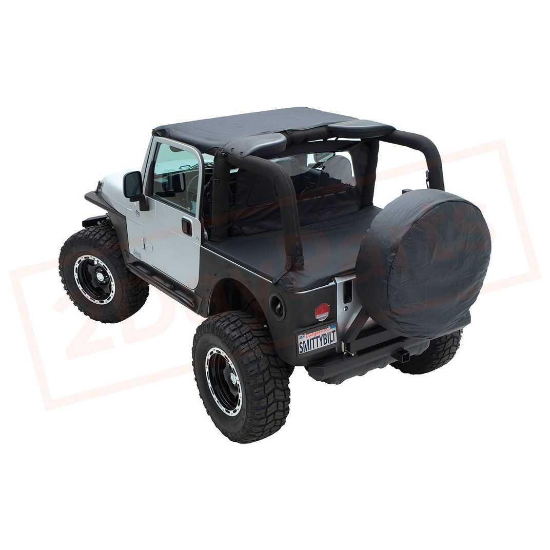 Image Smittybilt Soft Top Black Black Vinyl for Jeep 55-75 part in Sunroof, Convertible & Hardtop category