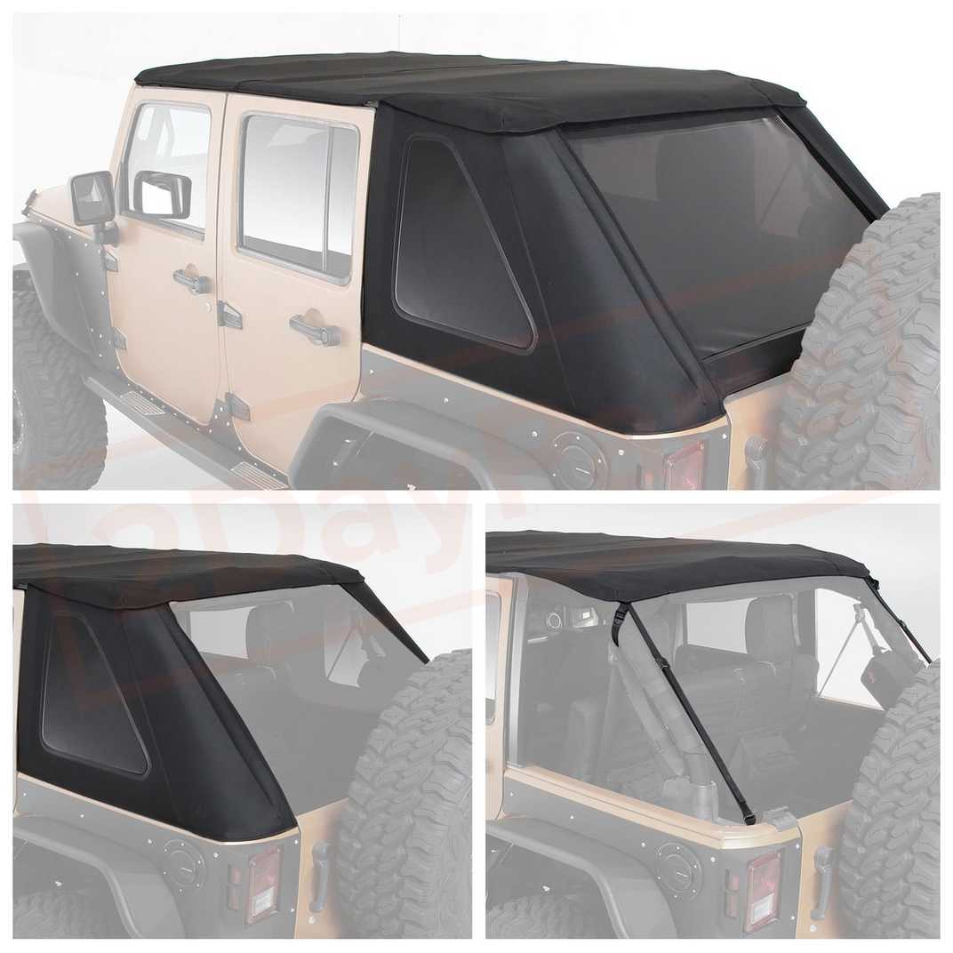 Image 1 Smittybilt Soft Top Bowless for Jeep Wrangler 10-16 part in Sunroof, Convertible & Hardtop category