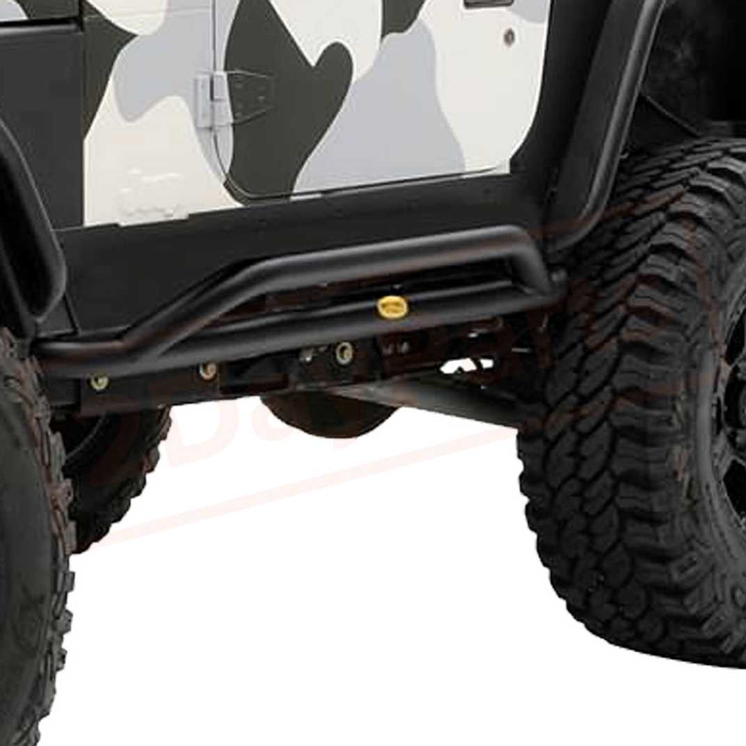 Image Smittybilt SRC Series Rocker Panel Guard Round Tube for Jeep 04-06 part in Nerf Bars & Running Boards category