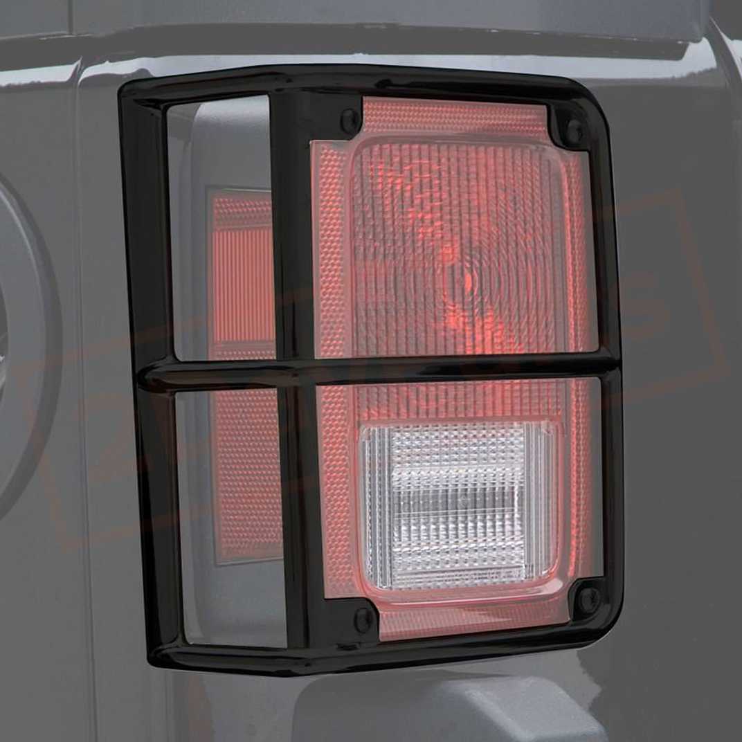 Image Smittybilt Tail Light Guard Euro Style Black Steel for Jeep Wrangler 07-16 part in Tail Lights category