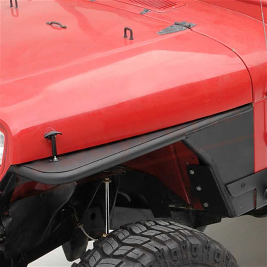 Image Smittybilt XRC Series Fender Powder Coated Black Steel fits Jeep CJ7 76-86 part in Fenders category