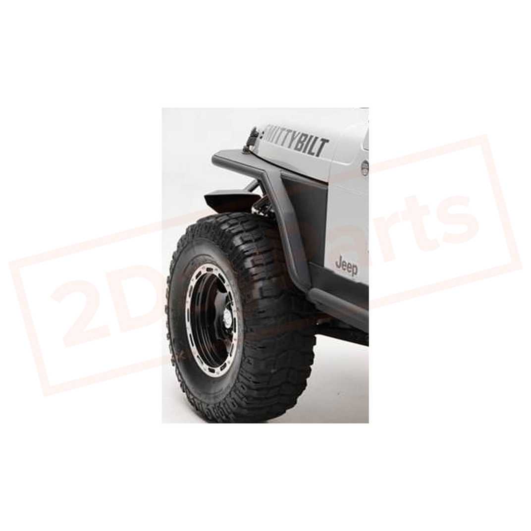 Image Smittybilt XRC Series Fender Powder Coated Black Steel for Jeep CJ7 76-86 part in Fenders category