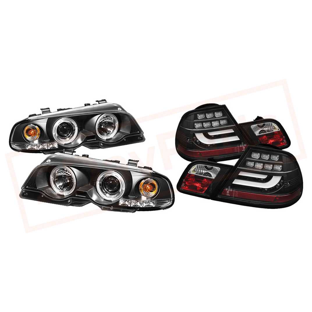 Image Spyder Auto Projector Headlights & Tail Lights Black BMW E46 3-Series 00-03 2Dr part in Headlight & Tail Light Covers category