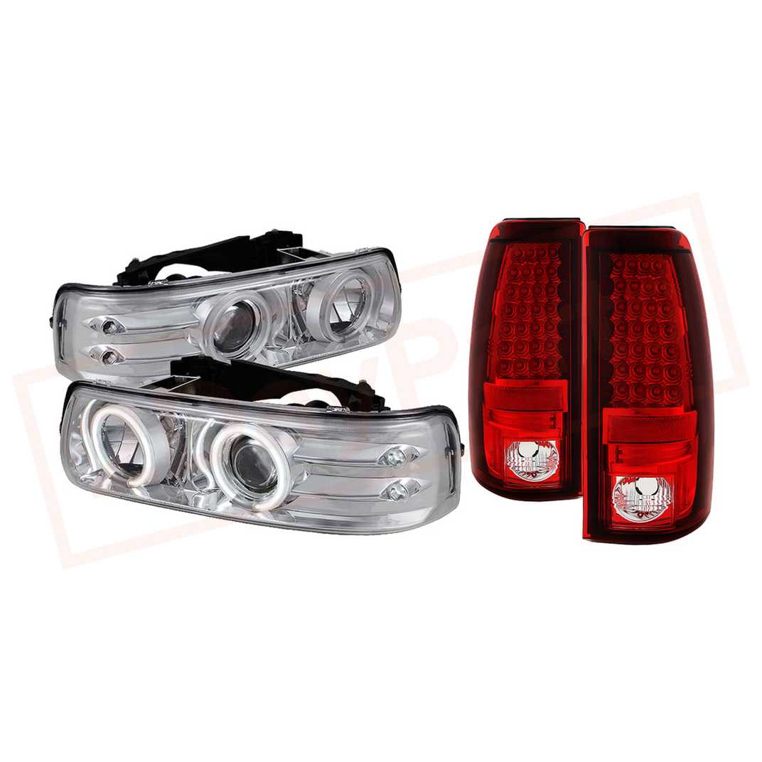 Image Spyder CCFL Halo Projector Headlights  & Tail Lights for Chevy Silverado 99-02 part in Headlight & Tail Light Covers category