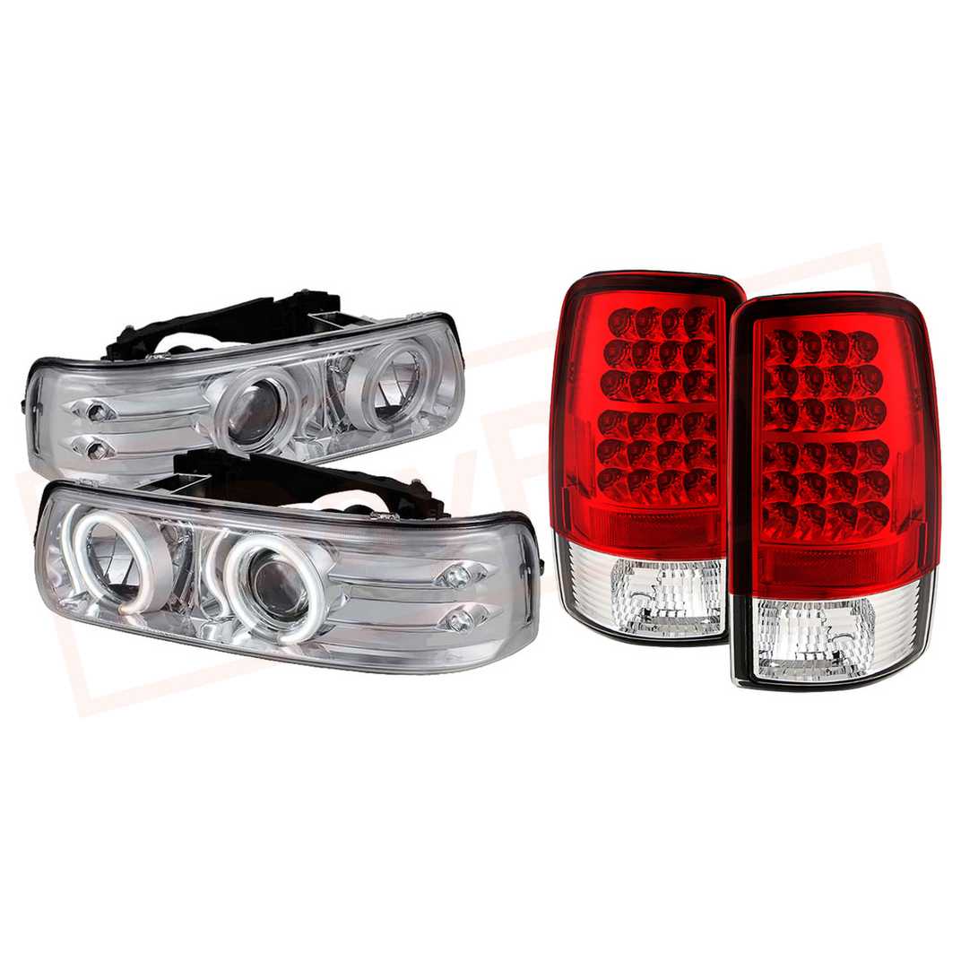 Image Spyder CCFL LED Headlights  & LED Tail Lights for Chevy Suburban/Tahoe 2000-06 part in Headlight & Tail Light Covers category