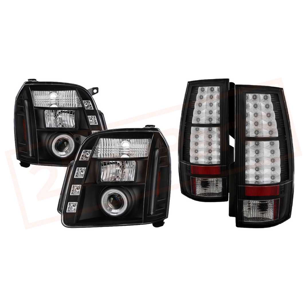 Image Spyder CCFL LED Proj Headlights & LED Tail Lights Blk GMC Yukon/XL/Denali 07-14 part in Headlight & Tail Light Covers category